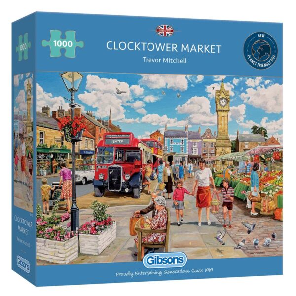 Clocktower Market 1000 Piece Puzzle - Gibsons
