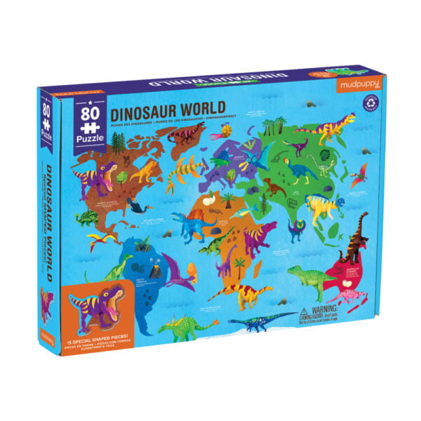 nosaur World Geography 80 Piece Puzzle