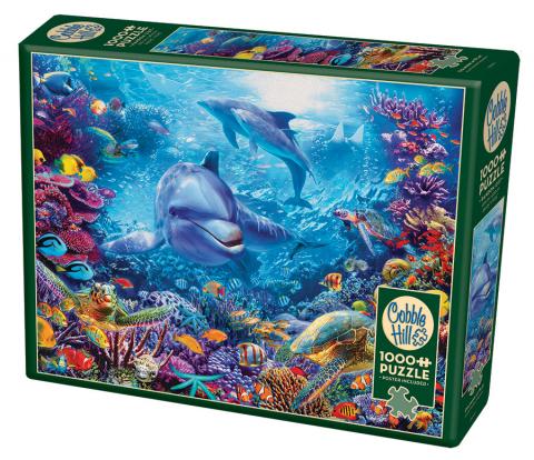 Dolphins at Play 1000 Piece Puzzle - Cobble Hill