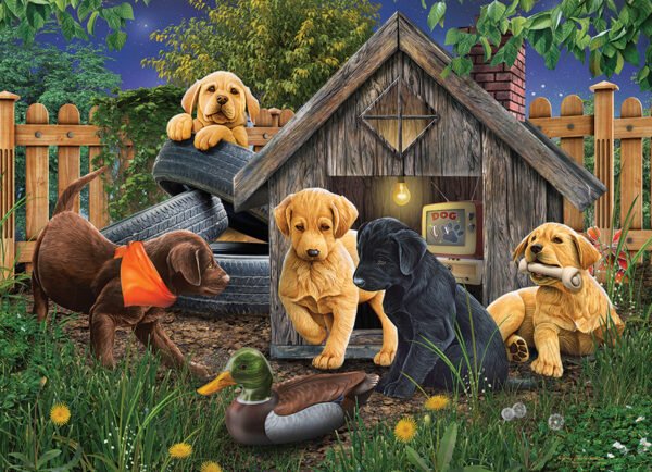 In the Doghouse 1000 Piece Puzzle - Cobble Hill
