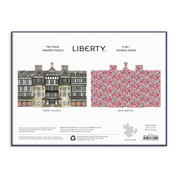 Liberty London Tudor 750 Piece 2-in1 Double Sided Shaped Puzzle