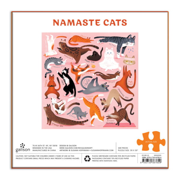 Namaste Cats 500 Piece Puzzle