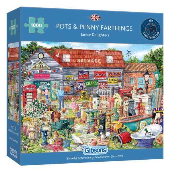 Pots & Penny Farthings 1000 Piece Puzzle - Gibsons