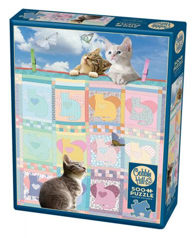 Quilted Kittens 500 Piece Puzzle - Cobble Hill