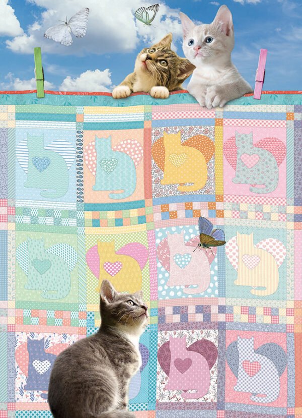 Quilted Kittens 500 Piece Puzzle - Cobble Hill