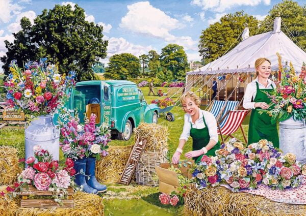 The Florists Round 4 x 500 Piece Puzzle - Gibsons