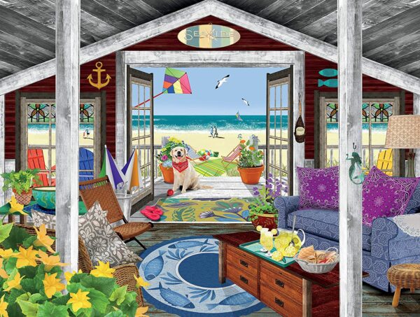 Tracy Flickinger - Beach Cottage 300 Piece Puzzle - Ceaco