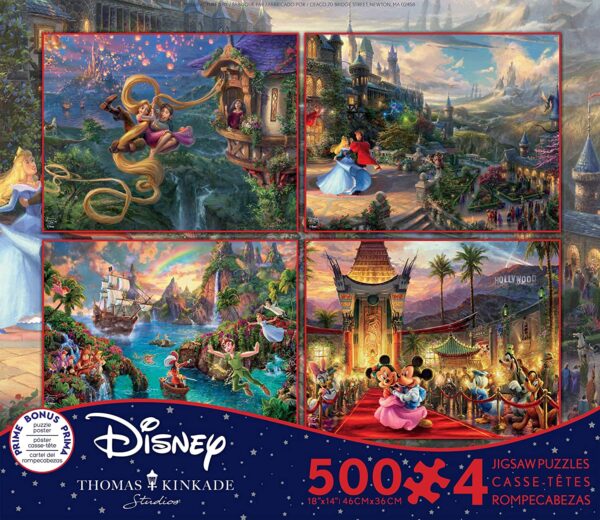 disney Thomas Kinkade 4 x 500 Piece Mulitpack - Ceaco