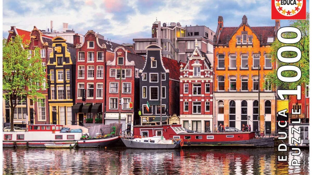 Puzzle 1000 pièces - Coucher de soleil sur Amsterdam - Ravensburger