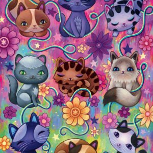 Dreaming Kitty Cats 1000 Piece Puzzle - heye