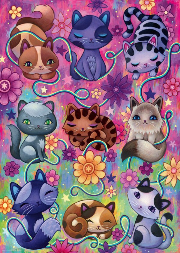 Dreaming Kitty Cats 1000 Piece Puzzle - heye