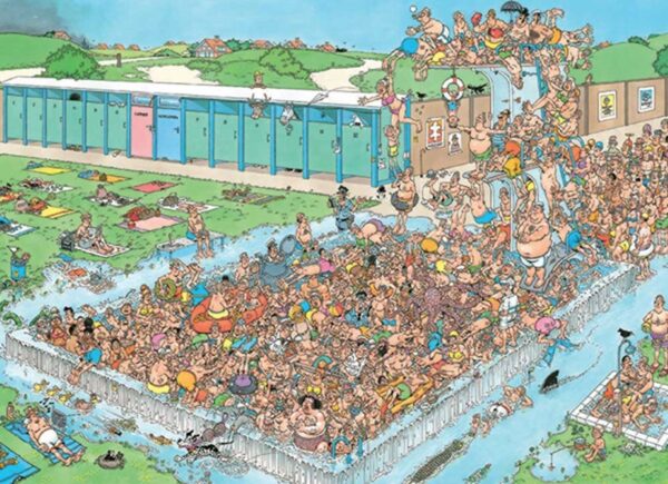 Jan Van Haasteran - Pool Pile Up 1000 Piece Puzzle - Jumbo