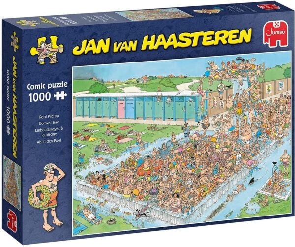 Jan Van Haasteren - Pool Pile-up 1000 Piece Puzzle - Jumbo