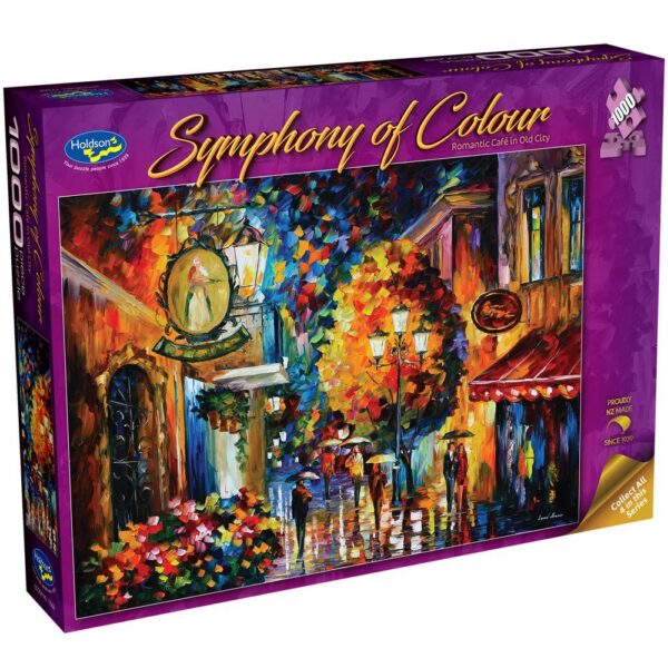 Symphony of Colour - Romantic Cafe in Old City 1000 piece Puzzle - Holdson