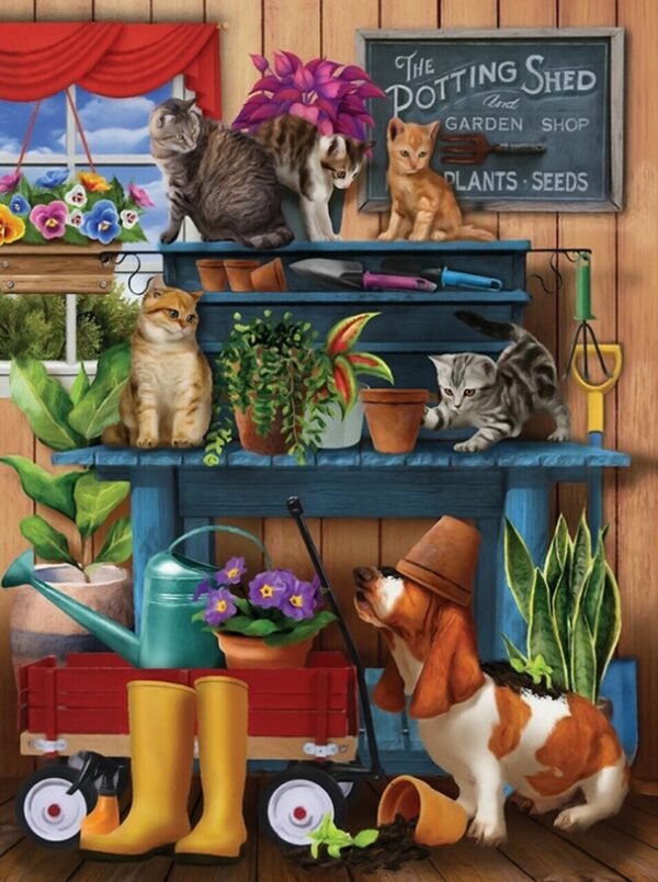 Trouble in the Potting Shed 1000 Piece Puzzle - Sunsout