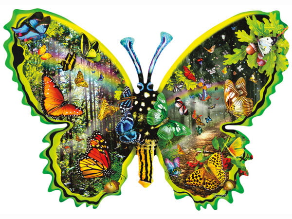 Butterfly Migration 1000 Piece Shaped Puzzle - Sunsout