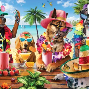 Dogs Drinking Smoothies 1000 Piece Puzzle - Anatolian