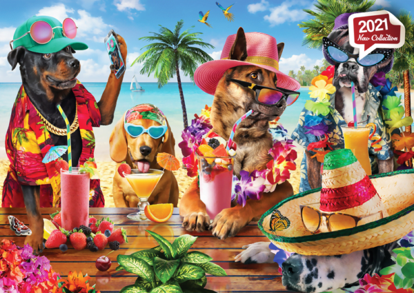 Dogs Drinking Smoothies 1000 Piece Puzzle - Anatolian