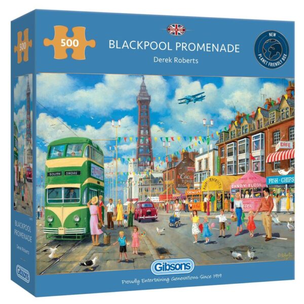 Blackpool Promenade 500 Piece Puzzle - Gibsons