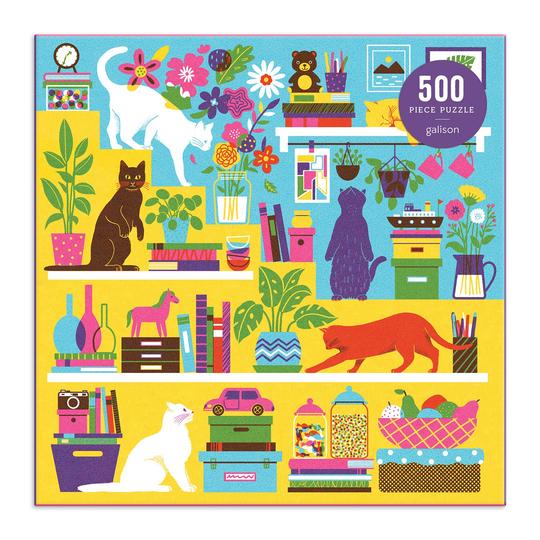 Curious Cats 500 Piece Puzzle - Galison