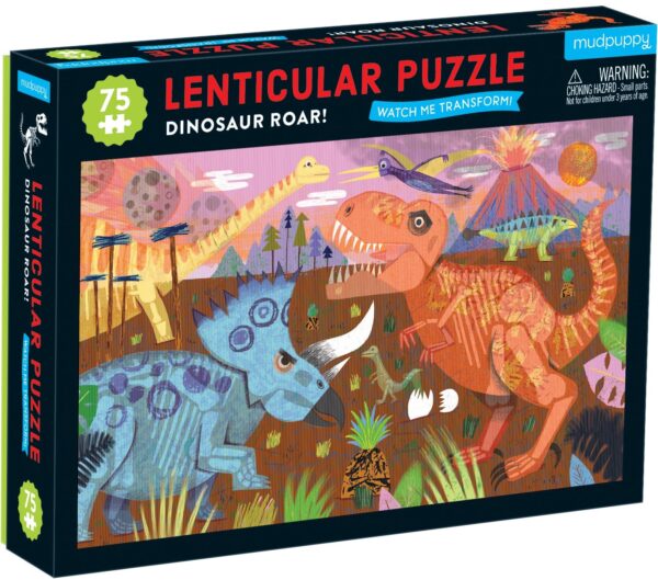 Lenticular Puzzle - Dinosaur Roar 75 Piece - Mudpuppy