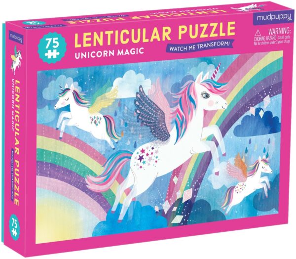 Leticular Puzzle Unicorn Magic 75 Piece - Mudpuppy