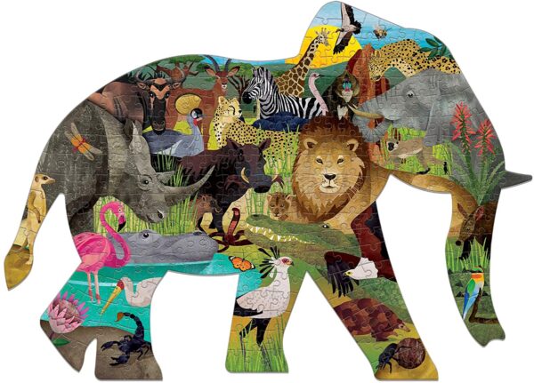 African Safari 300 Piece Shaped Puzzle - Mudpuppy