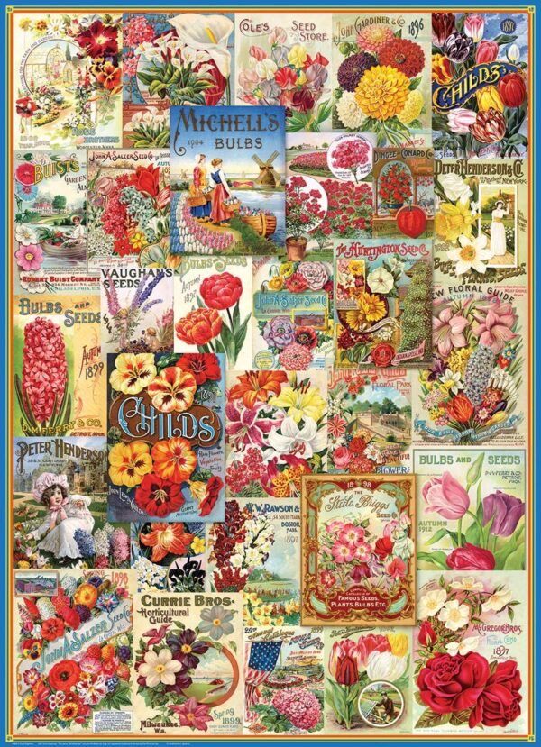 Flowers Seed Catalog 1000 Piece Puzzle - Eurographics