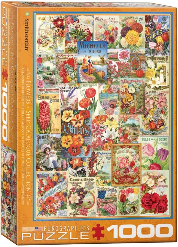 Flowers Seed Catalog 1000 Piece Puzzle - Eurographics