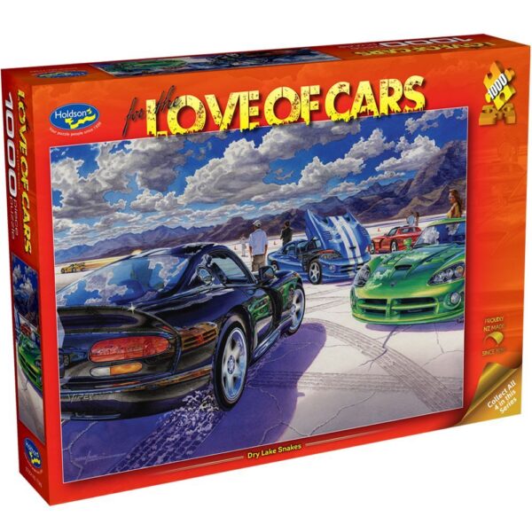 For the Love of Cars - Dry Lake Snakes 1000 Piece Puzzle - Holdson