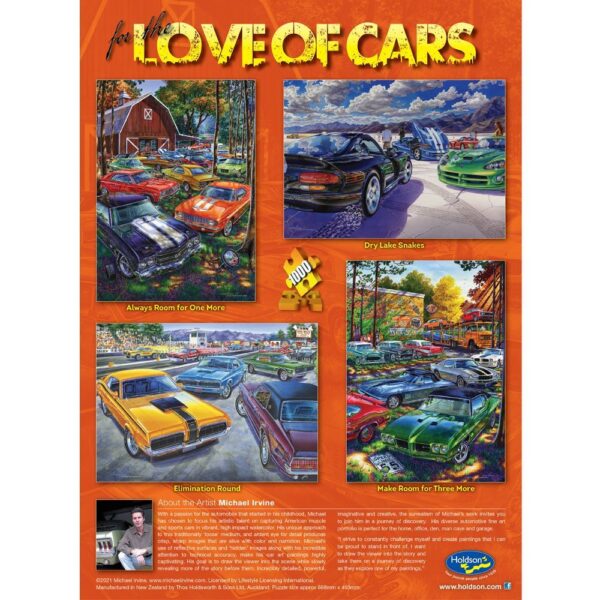 For the Love of Cars - Elimination Round 1000 Piece Puzzle - Holdson