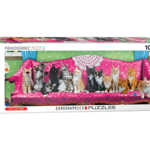 Kitty Cat Couch 1000 Piece Panoramic Puzzle - Eurographics