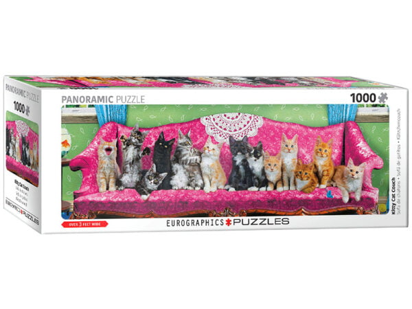 Kitty Cat Couch 1000 Piece Panoramic Puzzle - Eurographics