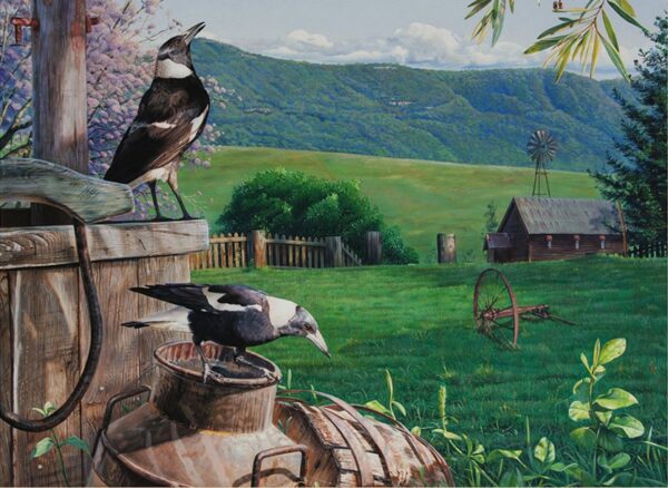 Magpie Morning 1000 Piece Puzzle - Garry Fleming