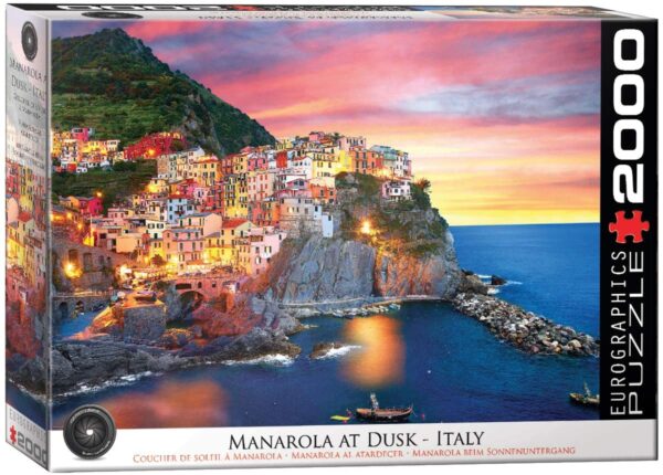 Manarola at Dusk Italy 2000 Piece Puzzle - Eurographics