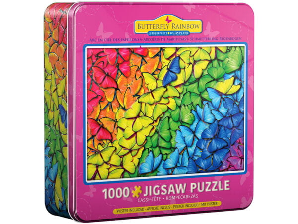 Puzzle in a Tin - Butterfly Rainbow 1000 Piece - Eurographics