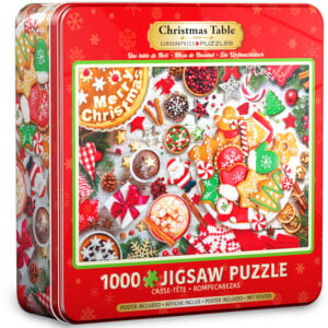 Puzzle in a Tin - Christmas Table 1000 Piece Puzzle - Eurographics