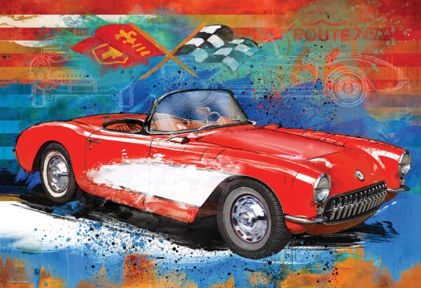 Puzzle in a Tin - Corvette Cruising 550 Piece - Eurographics