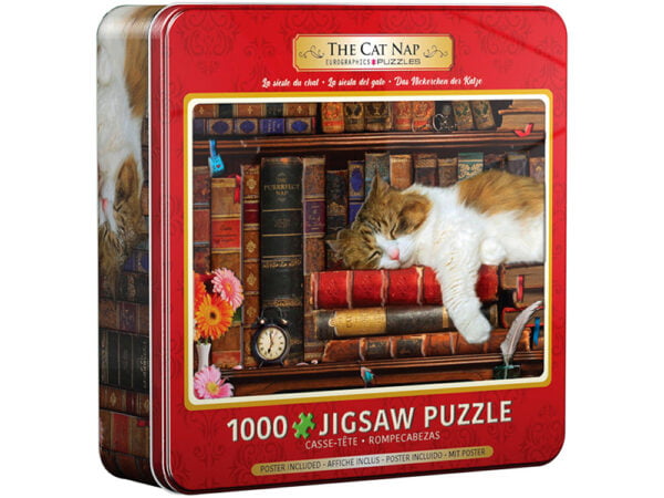 Puzzle in a Tin - The Cat Nap 1000 Piece Puzzle - Eurograhpics