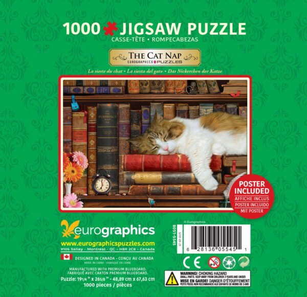 Puzzle in a Tin - The Cat Nap 1000 Piece Puzzle - Eurographics