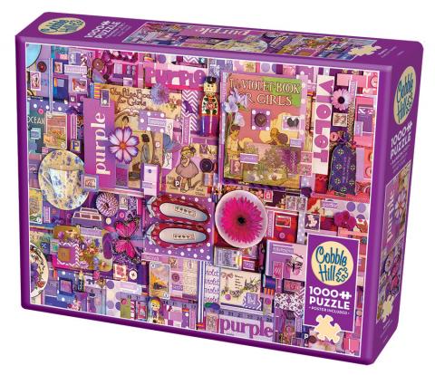 Rainbow Colour Purple 1000 Piece Puzzle - Cobble Hill