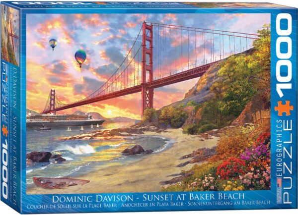 Sunset at Baker Beach 1000 Piece Puzzle - Eurographics