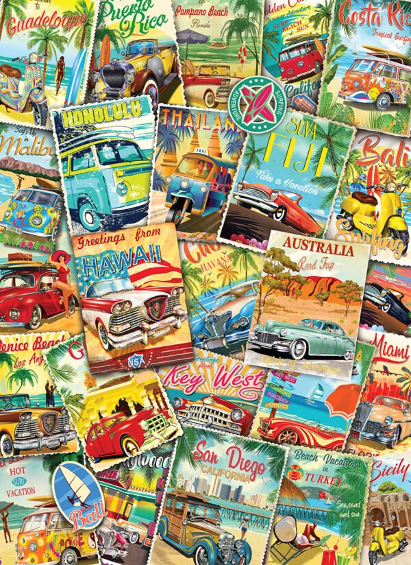Vintage Travel Collage 1000 Piece Puzzle - Eurographics