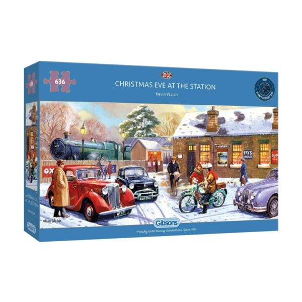 Christmas Eve at the Station 636 Piece Puzzle - Gibsons
