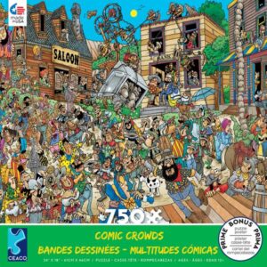 Comic Crowds Ol' West 750 Piece Puzzle - Ceaco