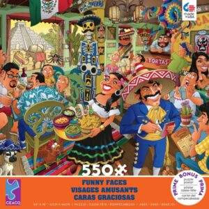 Funny Faces - Mexican Restaurant 550 Piece Puzzle - Ceaco