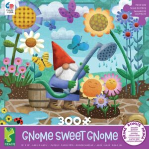 Gnome Sweet Gnome - A Gnomes Garden 300 Larger Piece Puzzle - Ceaco