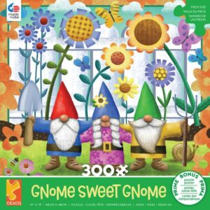 Gnome Sweet Gnome - Backyard Trio 300 Larger Piece Puzzle - Ceaco