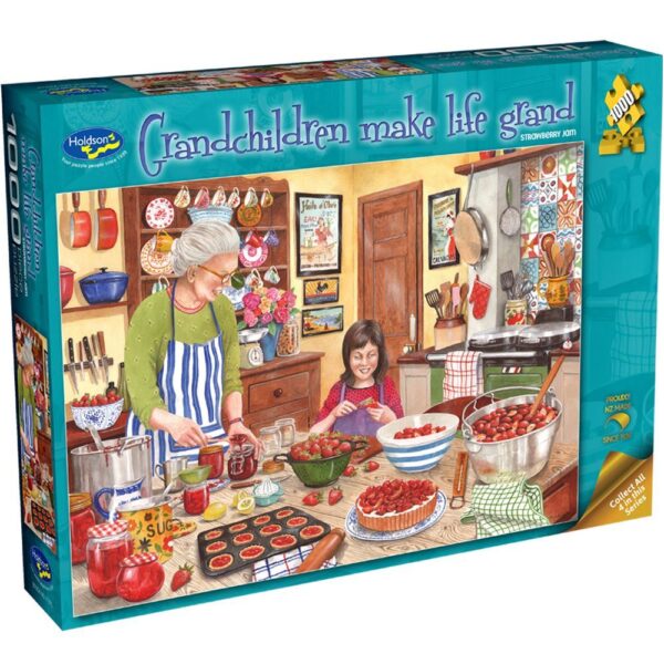 Grandchildren Make Life Grand - Strawberry Jam 1000 Piece Puzzle - Holdson