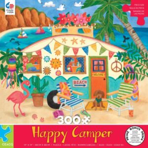 Happy Camper - Beach Camper 300 Large Piece Puzzle - Ceaco